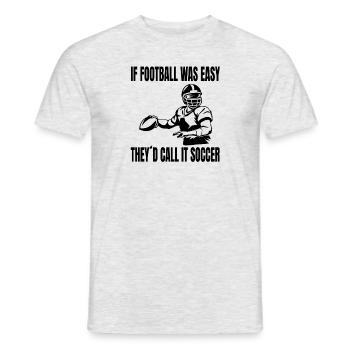 Fan de football américain - T-shirt homme - gris chiné - Devant - AI Model Male 178 dark (178cm)