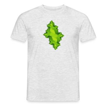 Fractal Green - Men's T-Shirt - heather grey - Front - AI Model Male 178 dark (178cm)