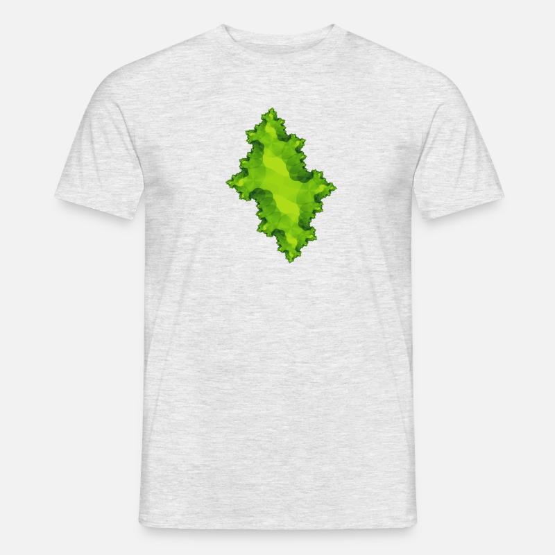fraktal gruen - Männer T-Shirt - Grau meliert