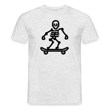 Patineur de skeleton - Sk8te pour casser les os - T-shirt homme - gris chiné - Devant - AI Model Male 178 dark (178cm)