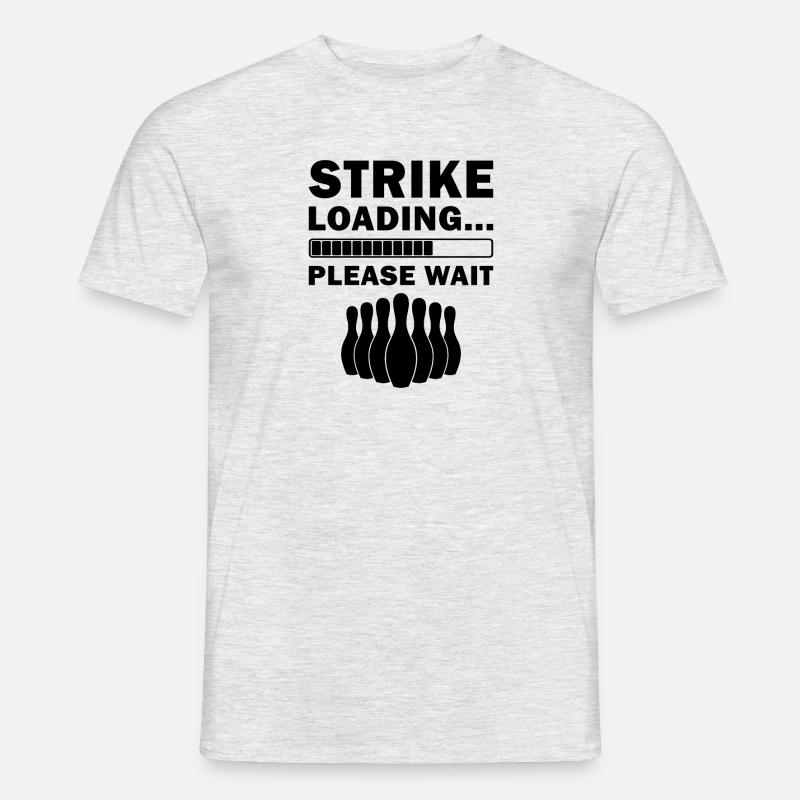 Strike Loading Bitte warten - Männer T-Shirt - Grau meliert