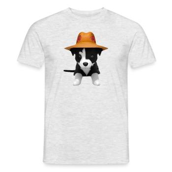 Hundeliebhaber Border Collie Hundehalter Hunde - Männer T-Shirt - Grau meliert - Vorne - AI Model Male 178 dark (178cm)