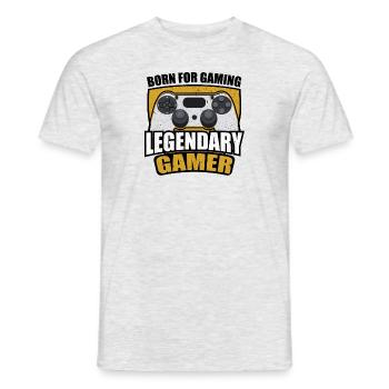 Legendary Gamer Design - Männer T-Shirt - Grau meliert - Vorne - AI Model Male 178 dark (178cm)