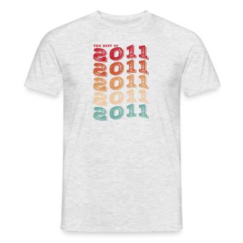 Vintage 2011 Gifts Legend for 12 Year Old - 12th - Men's T-Shirt - heather grey - Front - AI Model Male 178 dark (178cm)