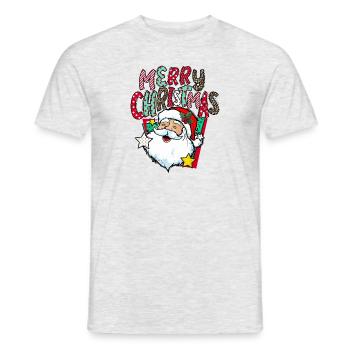 Merry Christmas Weihnachtsdesign - Männer T-Shirt - Grau meliert - Vorne - AI Model Male 178 dark (178cm)