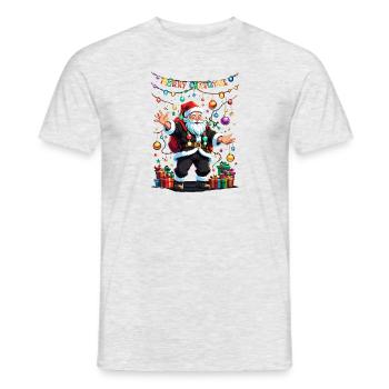 Merry Christmas Family Xmas merry christmas - Men's T-Shirt - heather grey - Front - AI Model Male 178 dark (178cm)