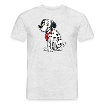 Dalmatien / Chien / Animal / Animal de compagnie / Aboiement - T-shirt homme - gris chiné - Devant - AI Model Male 178 dark (178cm)