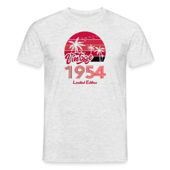 Vintage Year 1954 Limited Edition Red - Men's T-Shirt - heather grey - Front - AI Model Male 178 dark (178cm)