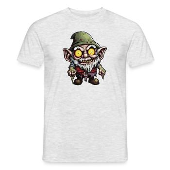 Garden Gnome / Fairyland / Leprechaun / Gnome / Logo - Men's T-Shirt - heather grey - Front - AI Model Male 178 dark (178cm)