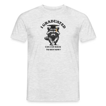 J’ai obtenu mon diplôme, puis-je retourner me coucher maintenant Raccoon - T-shirt homme - gris chiné - Devant - AI Model Male 178 dark (178cm)