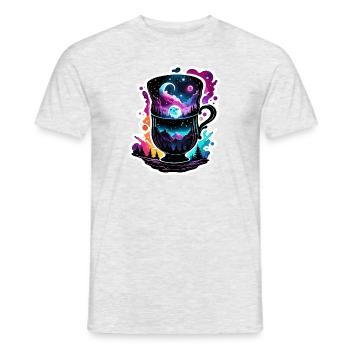 Silhouette / Forest / Portrait / Trees / Mug - Men's T-Shirt - heather grey - Front - AI Model Male 178 dark (178cm)
