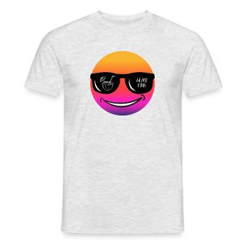 Beach Vibes Gesicht - Männer T-Shirt - Grau meliert - Vorne - AI Model Male 178 dark (178cm)