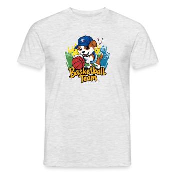 BASKETBALL. WELPE - Männer T-Shirt - Grau meliert - Vorne - AI Model Male 178 dark (178cm)