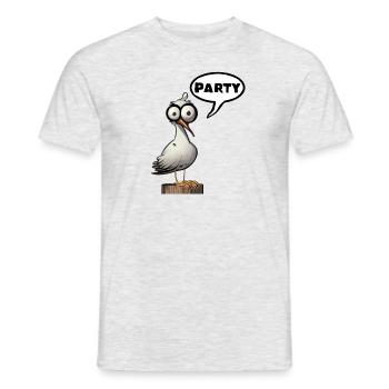 Seagull Party Simple Party - Men's T-Shirt - heather grey - Front - AI Model Male 178 dark (178cm)