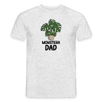 Monstera Dad - Männer T-Shirt - Grau meliert - Vorne - AI Model Male 178 dark (178cm)