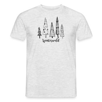 Winterwald - Männer T-Shirt - Grau meliert - Vorne - AI Model Male 178 dark (178cm)