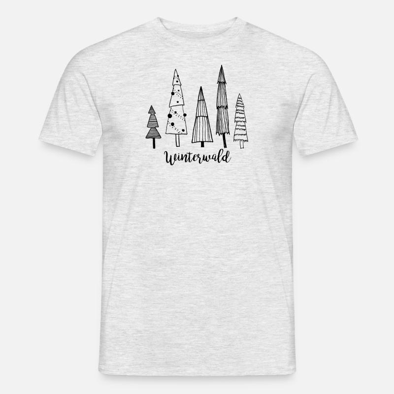 Winterwald - Männer T-Shirt - Grau meliert