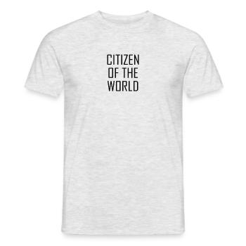citizen of the world equality rights anti racism - Männer T-Shirt - Grau meliert - Vorne - AI Model Male 178 dark (178cm)