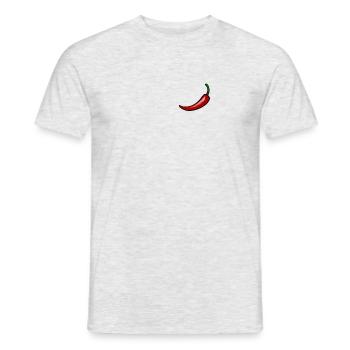 chilli spicy hot - Men's T-Shirt - heather grey - Front - AI Model Male 178 dark (178cm)