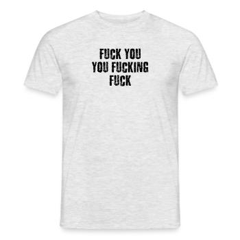 va te faire foutre te faire foutre - T-shirt homme - gris chiné - Devant - AI Model Male 178 dark (178cm)