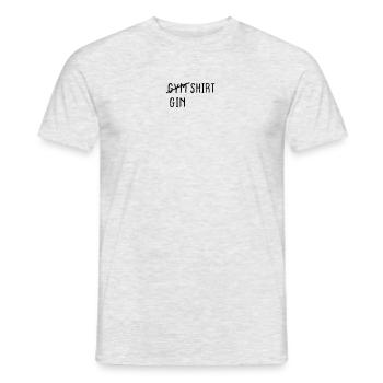 gym shirt gin funny humor - Männer T-Shirt - Grau meliert - Vorne - AI Model Male 178 dark (178cm)