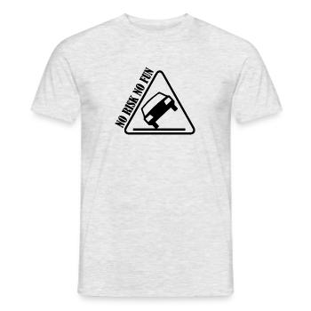 No Risk No Fun Funny Gift Car Tuning - Men's T-Shirt - heather grey - Front - AI Model Male 178 dark (178cm)