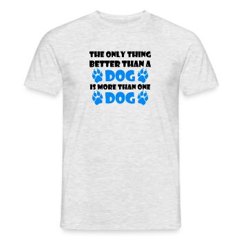 Drôle chiens proverbes cadeau Dog patte de chien - T-shirt homme - gris chiné - Devant - AI Model Male 178 dark (178cm)