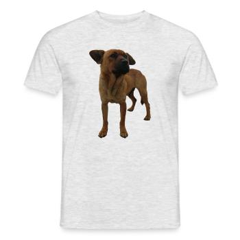 Chien - T-shirt homme - gris chiné - Devant - AI Model Male 178 dark (178cm)