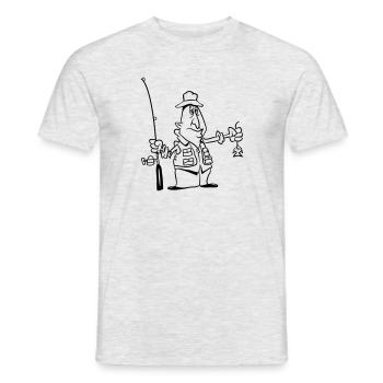 Fishing funny pitch - Men's T-Shirt - heather grey - Front - AI Model Male 178 dark (178cm)