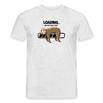 Energie und Faulheit - Männer T-Shirt - Grau meliert - Vorne - AI Model Male 178 dark (178cm)