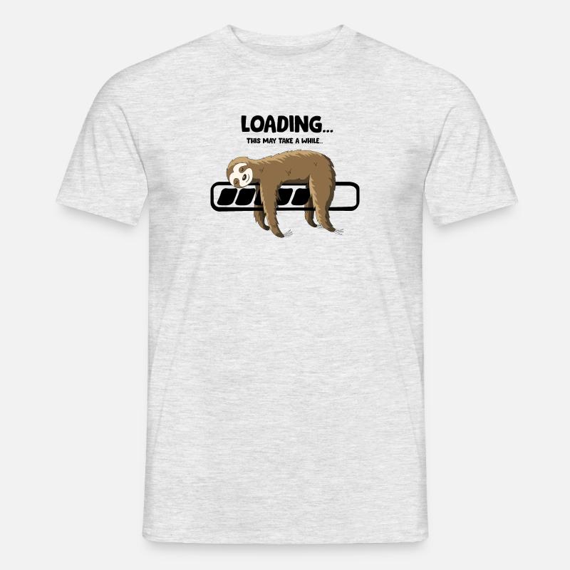 Energi og dovenskab - Mænd T-shirt - grå meleret