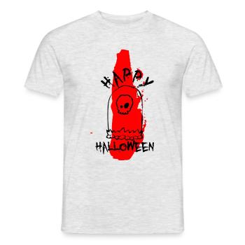 Halloween No.7 (Grab / tomb) - color / color - Men's T-Shirt - heather grey - Front - AI Model Male 178 dark (178cm)
