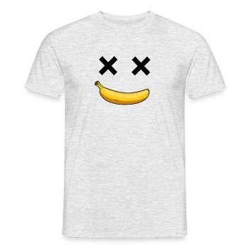 lustiges Banane Smile lach emoji - Männer T-Shirt - Grau meliert - Vorne - AI Model Male 178 dark (178cm)
