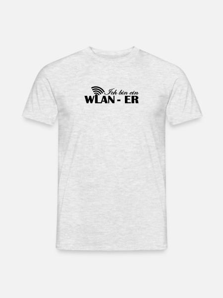 WLan-er - Männer T-Shirt - Grau meliert