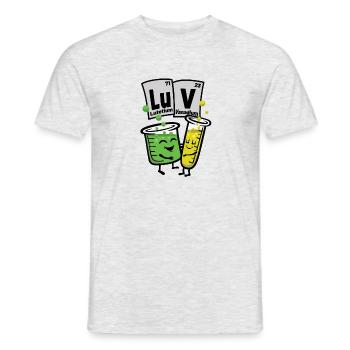 Chemistry Love Logo Elements Test Tubes Chemistry - Men's T-Shirt - heather grey - Front - AI Model Male 178 dark (178cm)