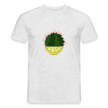 The Lemon Kaktus - Männer T-Shirt - Grau meliert - Vorne - AI Model Male 178 dark (178cm)