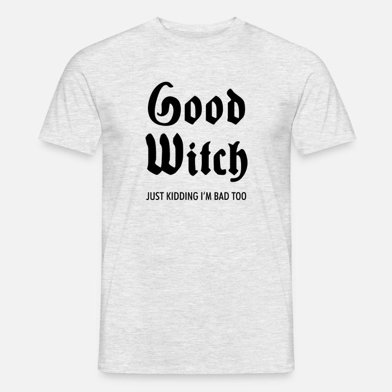 Good Witch - Gute Hexe - Männer T-Shirt - Grau meliert