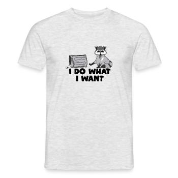 Le raton laveur je fais ce que je veux - T-shirt homme - gris chiné - Devant - AI Model Male 178 dark (178cm)