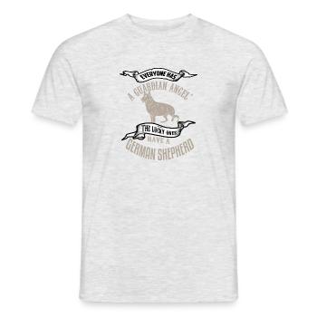 Chien de berger allemand propriétaire de chien cadeau - T-shirt homme - gris chiné - Devant - AI Model Male 178 dark (178cm)
