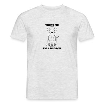 Trust me I‘m a dogtor - Geschenkidee für Ärzte - Männer T-Shirt - Grau meliert - Vorne - AI Model Male 178 dark (178cm)