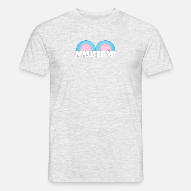Kosename Mausebär Geschenkidee - Männer T-Shirt - Grau meliert