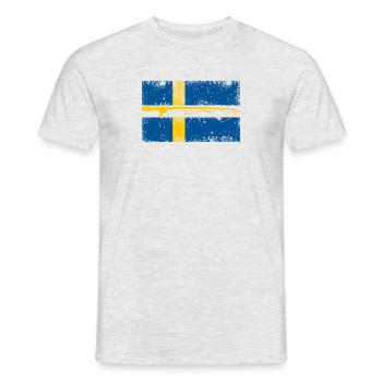 Schweden Flagge Fischer & Schwedisch Angler - Männer T-Shirt - Grau meliert - Vorne - AI Model Male 178 dark (178cm)