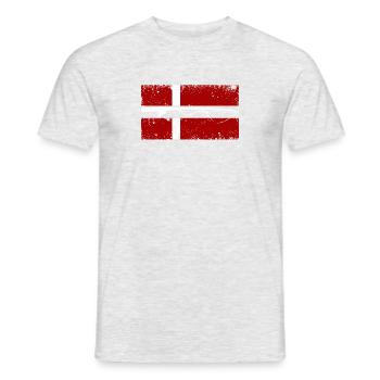 Dänemark Flagge Fischer & Dänischer Angler - Männer T-Shirt - Grau meliert - Vorne - AI Model Male 178 dark (178cm)