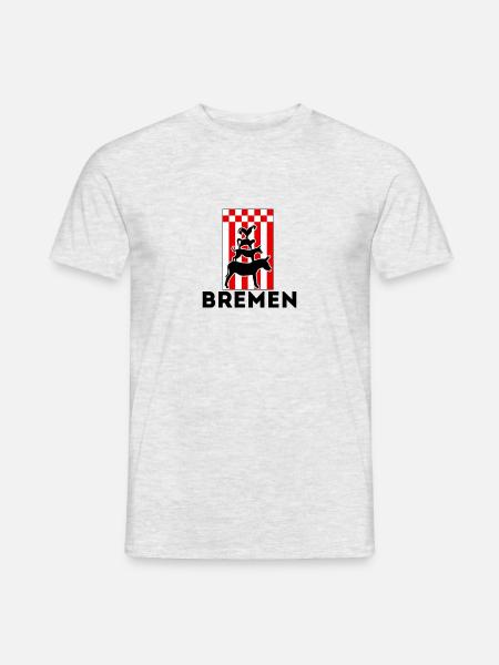 Bremer Stadtmusikanten Flagge - Männer T-Shirt - Grau meliert