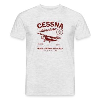 Travel Around the world Reise Adventure - T-shirt homme - gris chiné - Devant - AI Model Male 178 dark (178cm)