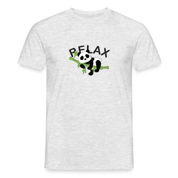 Relax panda - Men's T-Shirt - heather grey - Front - AI Model Male 178 dark (178cm)