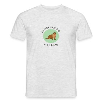 not like the otters - Men's T-Shirt - heather grey - Front - AI Model Male 178 dark (178cm)