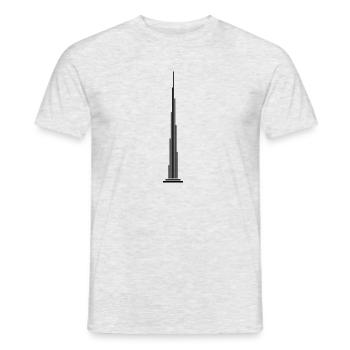 Dubai Tower Burj - T-shirt homme - gris chiné - Devant - AI Model Male 178 dark (178cm)