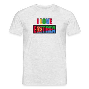 I Love Eritrea, Eritrea Flagge - Männer T-Shirt - Grau meliert - Vorne - AI Model Male 178 dark (178cm)