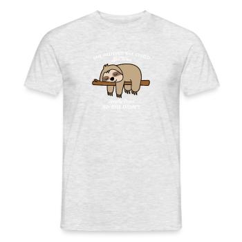Drôle de doux paresseux pour les fans et les amis - T-shirt homme - gris chiné - Devant - AI Model Male 178 dark (178cm)